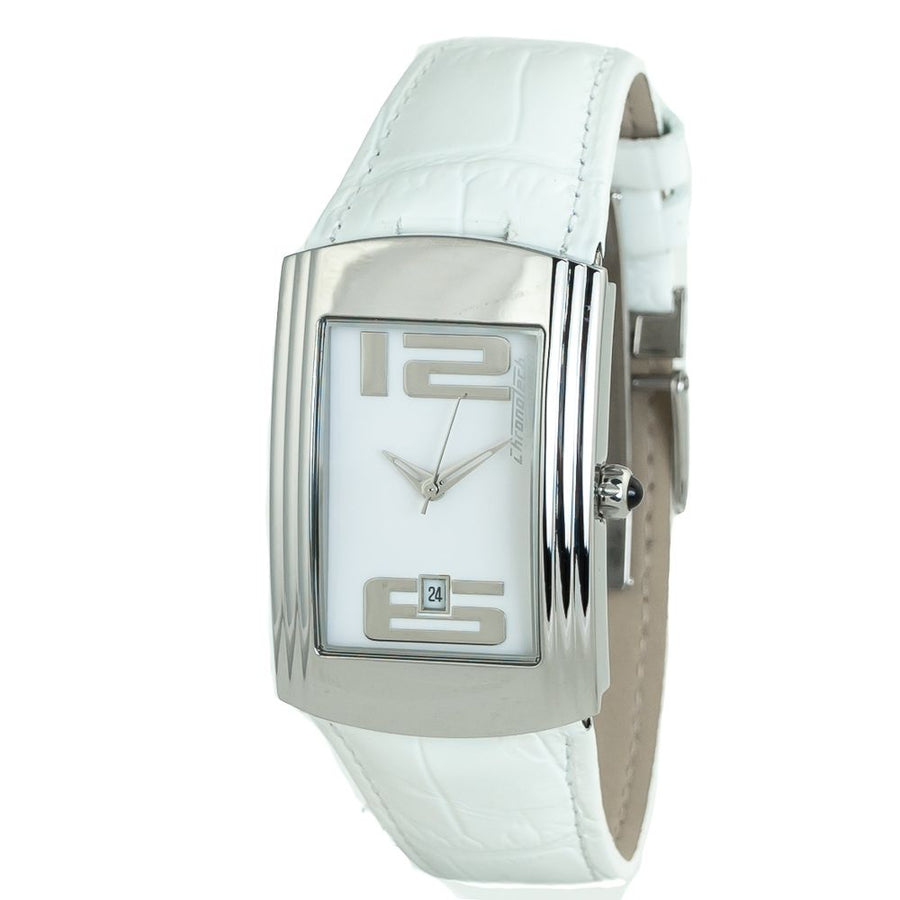 White Leather Dress Watch