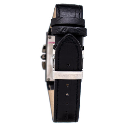 Black Leather Dress Watch