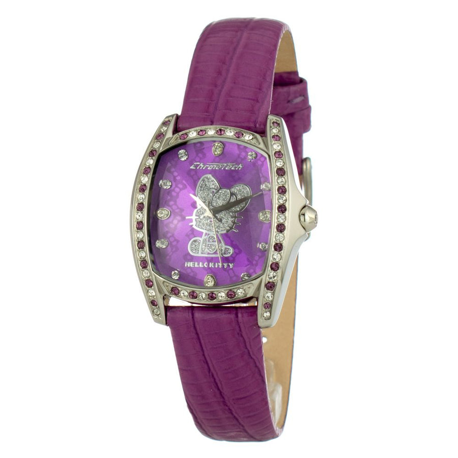 Purple Leather Dress Watch