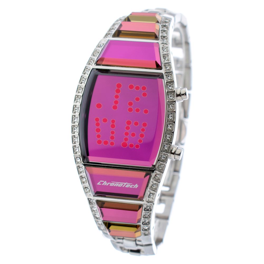 Silver Stainless Steel Digital Watch