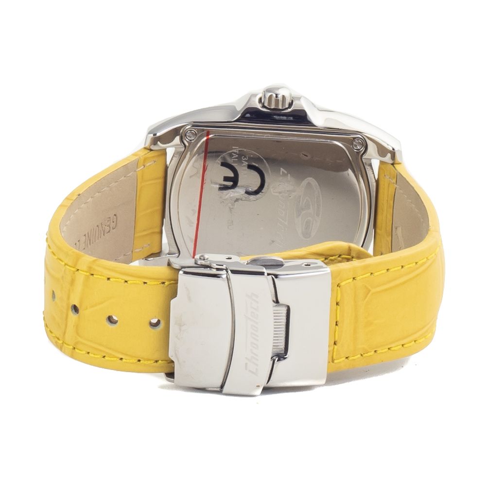 Yellow Leather Dress Watch