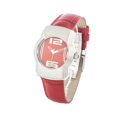 Red Leather Dress Watch