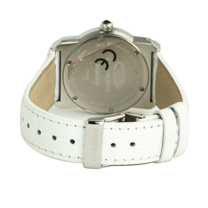 White Leather Bracelet Watch