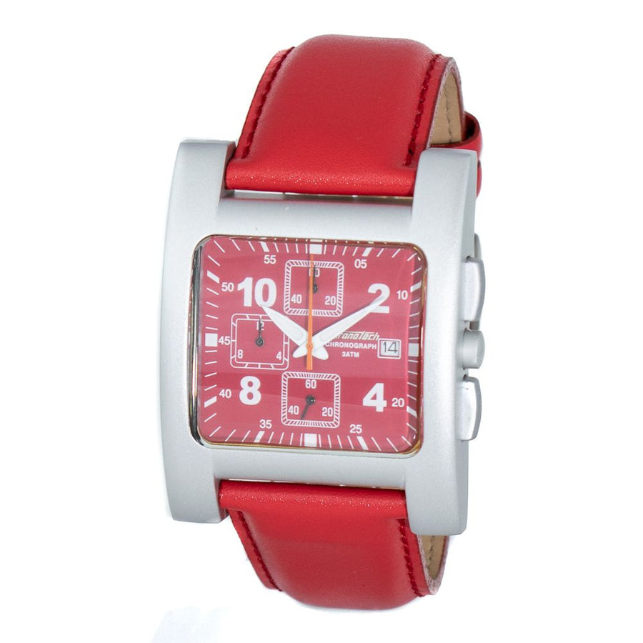 Red Leather Dress Watch