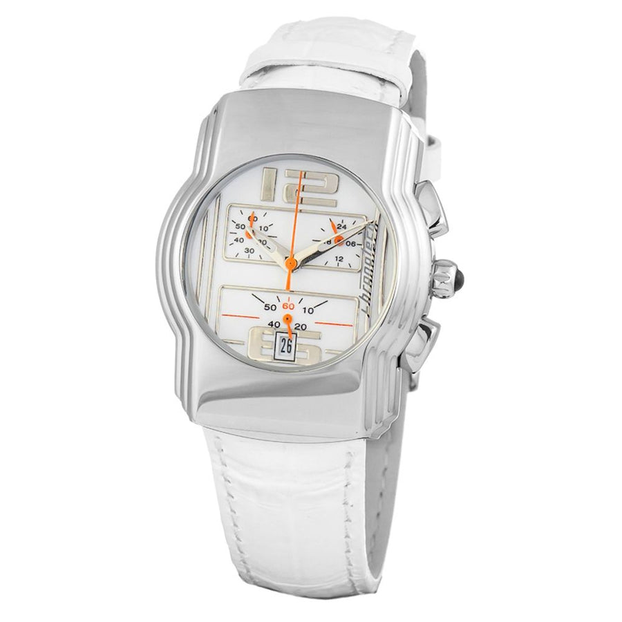 White Leather Dress Watch