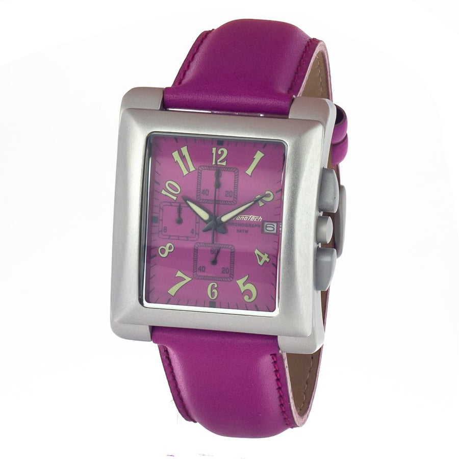 Purple Leather Dress Watch