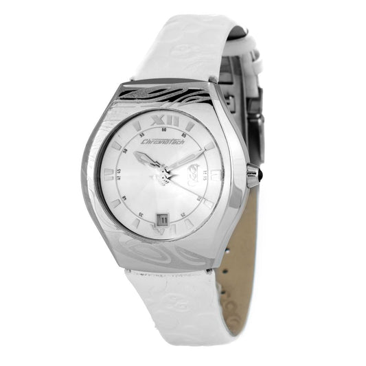 White Leather Dress Watch