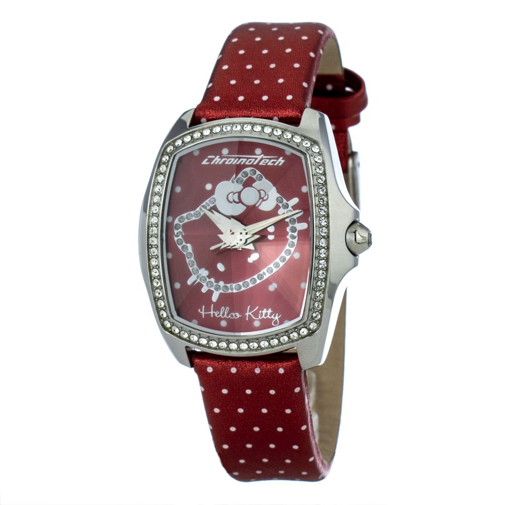 Red Leather Dress Watch