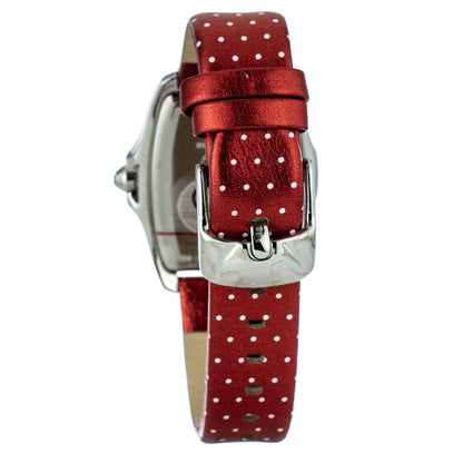 Red Leather Dress Watch
