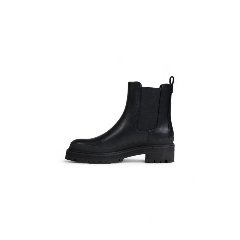 Black Polyethylene Ankle Boots