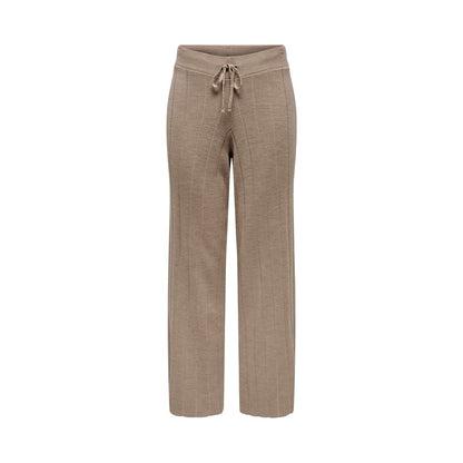 Beige Marabou Casual Pants