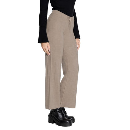 Beige Marabou Casual Pants