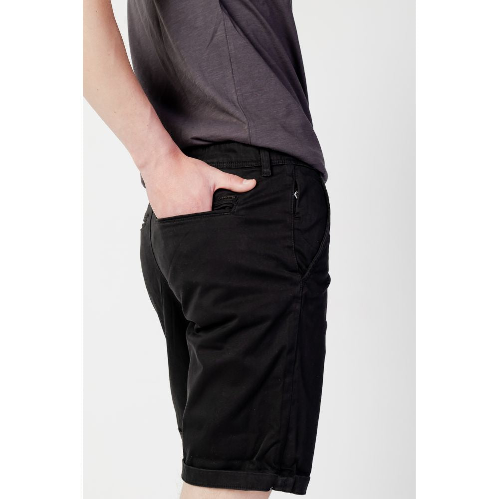 Black Cotton Shorts
