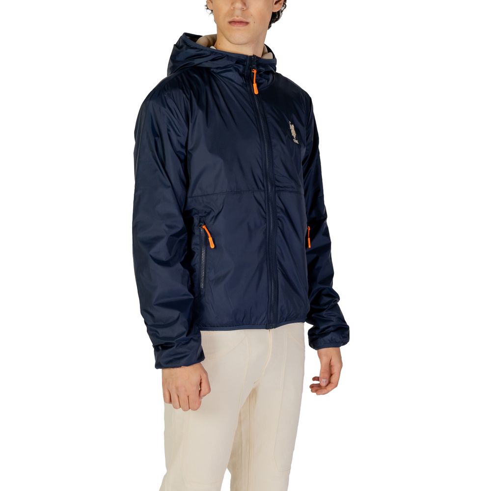Blue Polyamide Jackets & Coat