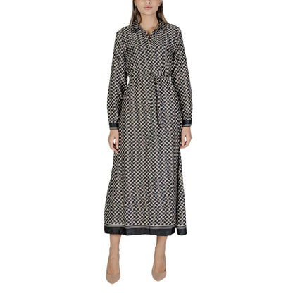 Black Recycled Polyester Long Dress