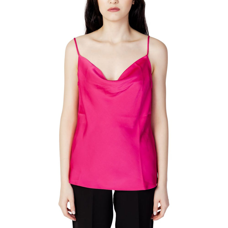 Pink Polyester Tank Tops