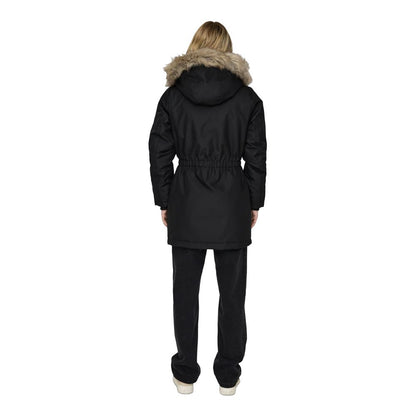 Black Polyester Parka