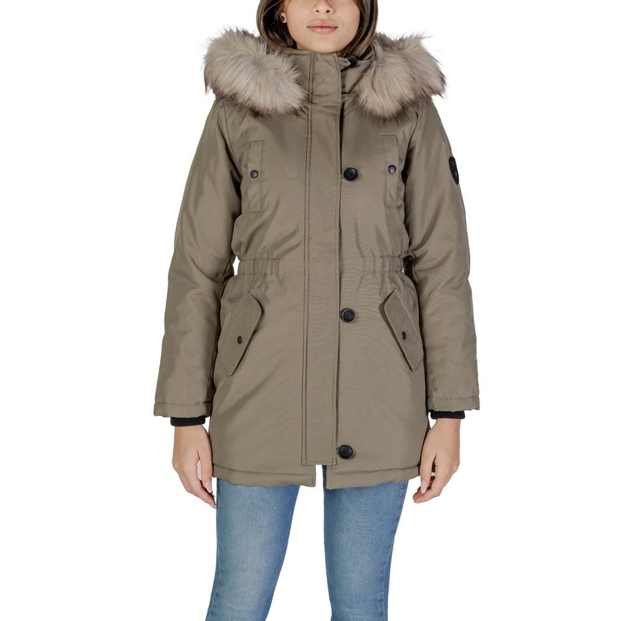 Green Polyester Parka