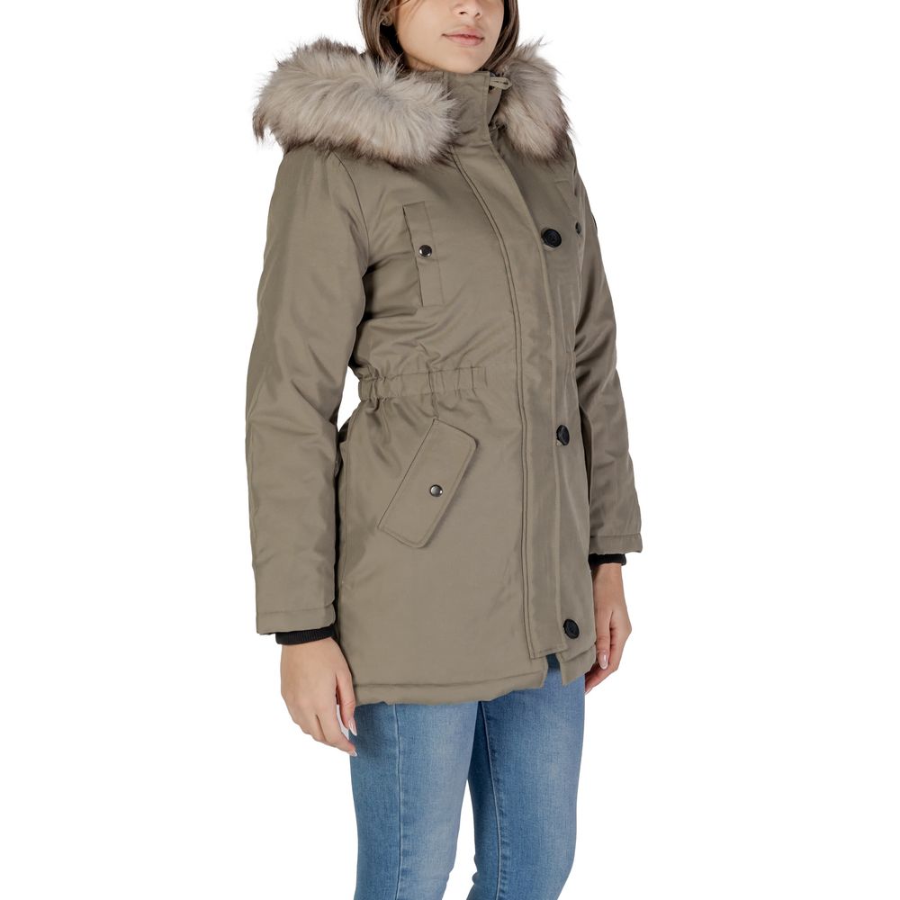 Green Polyester Parka