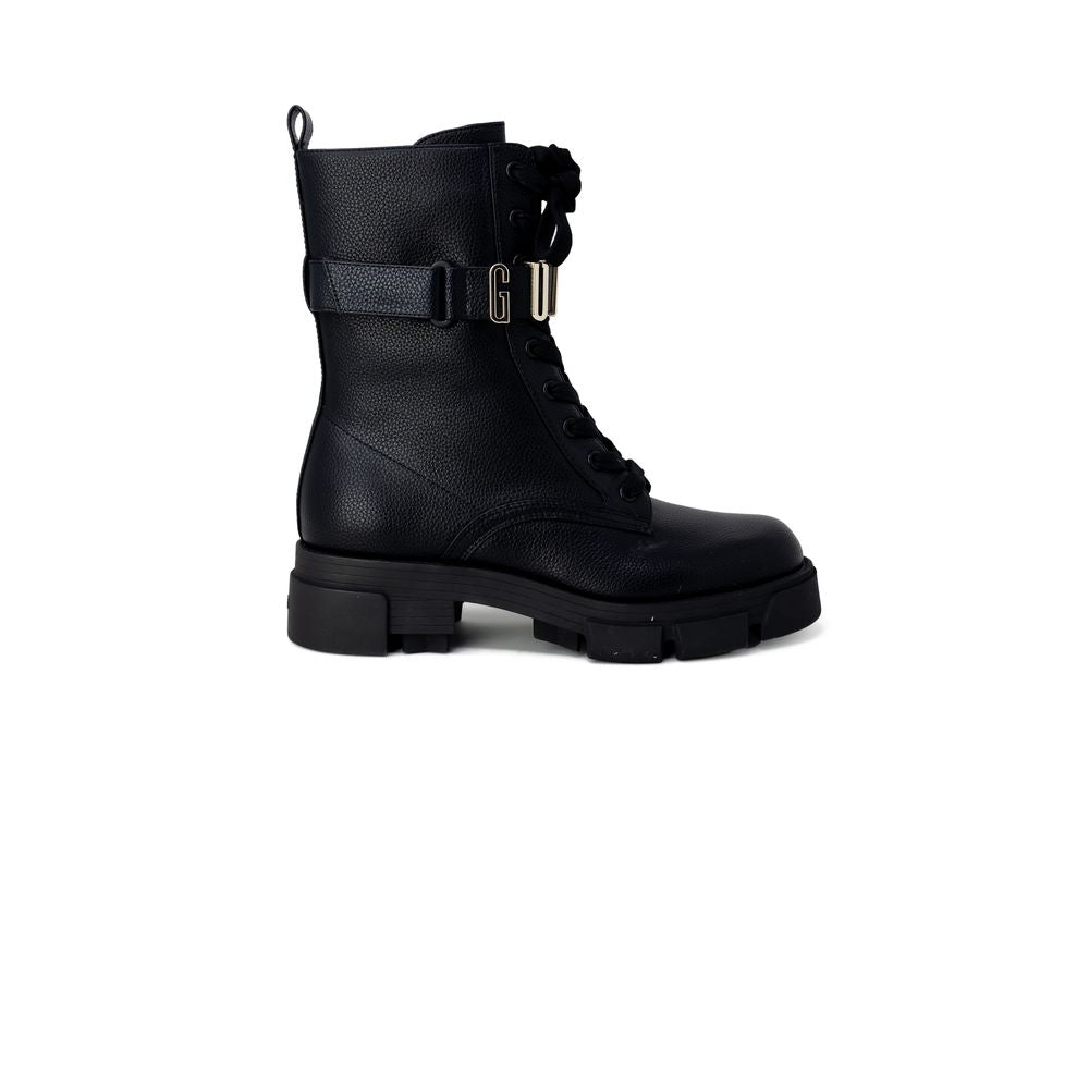 Black Artificial Leather Boot