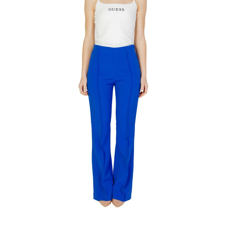 Blue Recycled Polyester Flared Pants