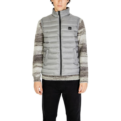 Gray Polyamide Sleveless Jacket