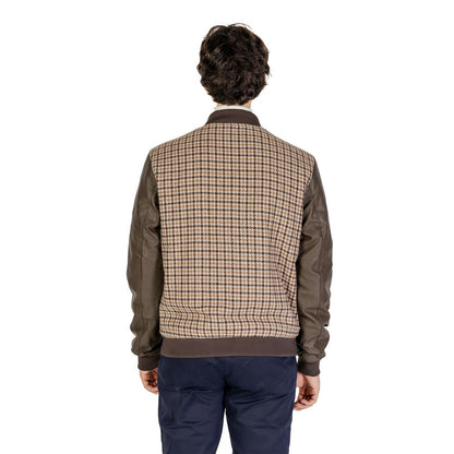 Brown Polyester Jackets & Coat