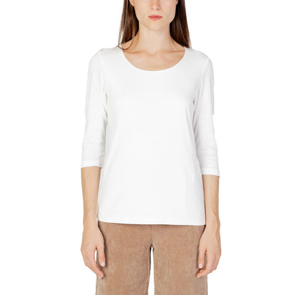Cream Cotton Long Sleeve T-Shirt