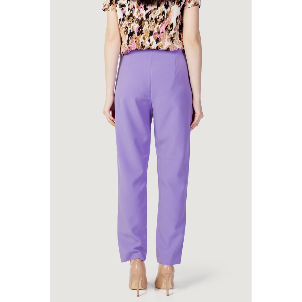 Purple Polyester Pants