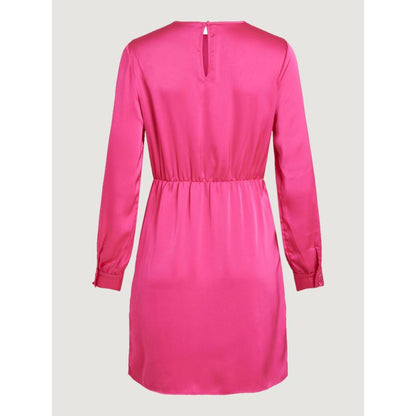 Pink Polyester Short Dress