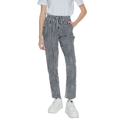 Black Viscose Casual Pants