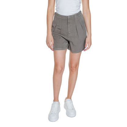 Beige Lyocell Shorts