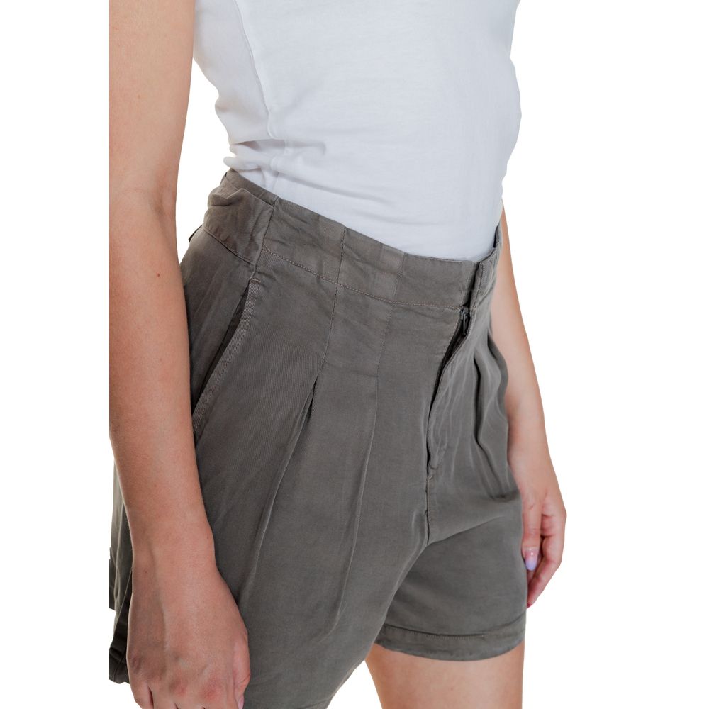 Beige Lyocell Shorts