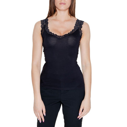 Black Viscose Tank Tops