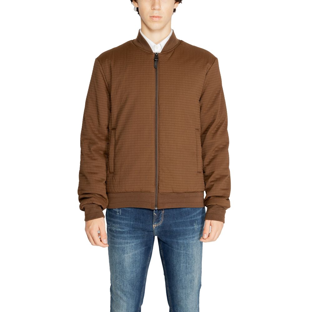Brown Polyester Bomber