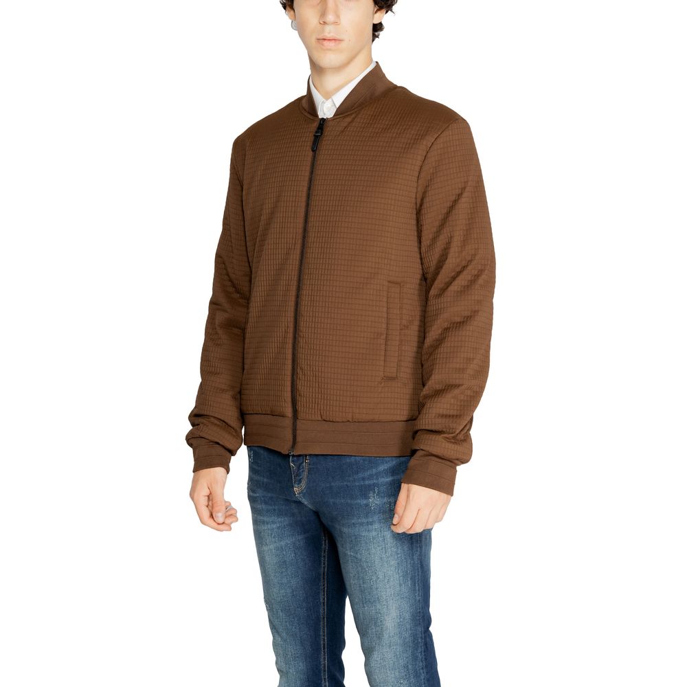 Brown Polyester Bomber