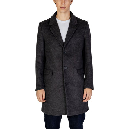 Gray Polyester Coat