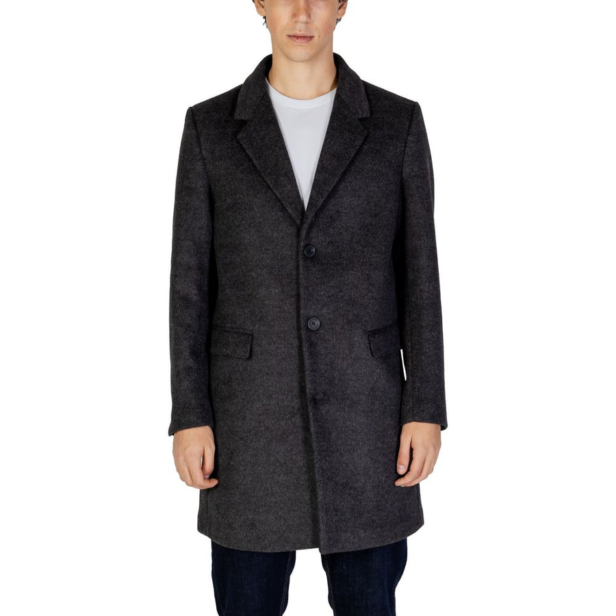 Gray Polyester Coat