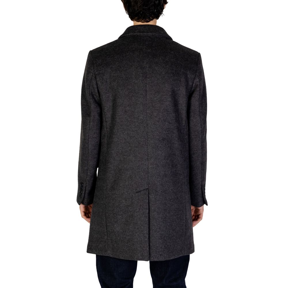 Gray Polyester Coat