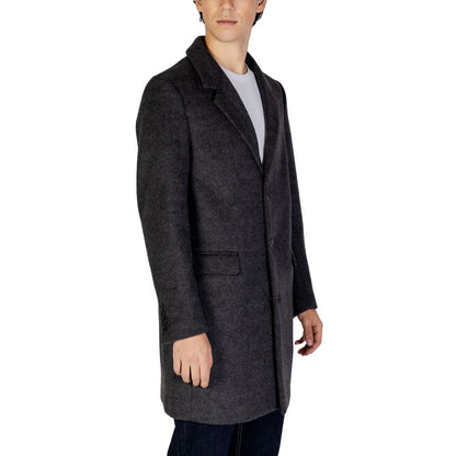 Gray Polyester Coat
