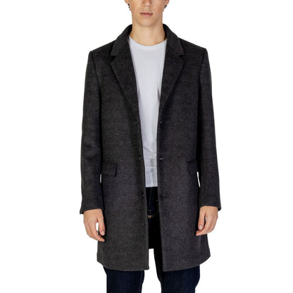 Gray Polyester Coat