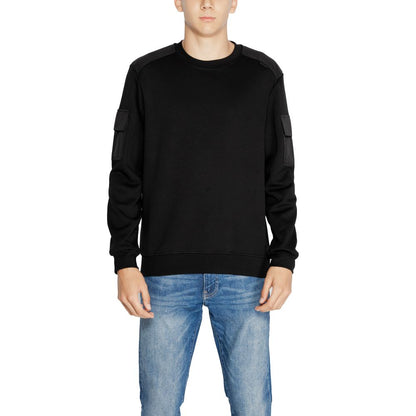 Black Cotton Sweatshirt