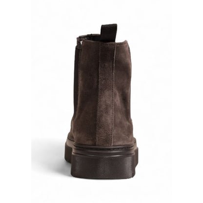 Gray Suede Leather Boot