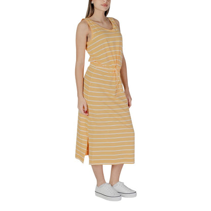 Yellow Cotton Long Dress