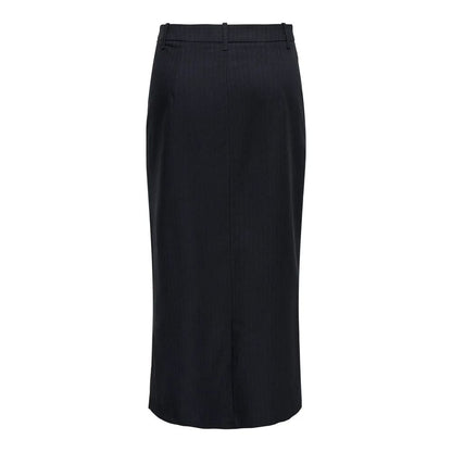 Gray Polyester Long Skirt