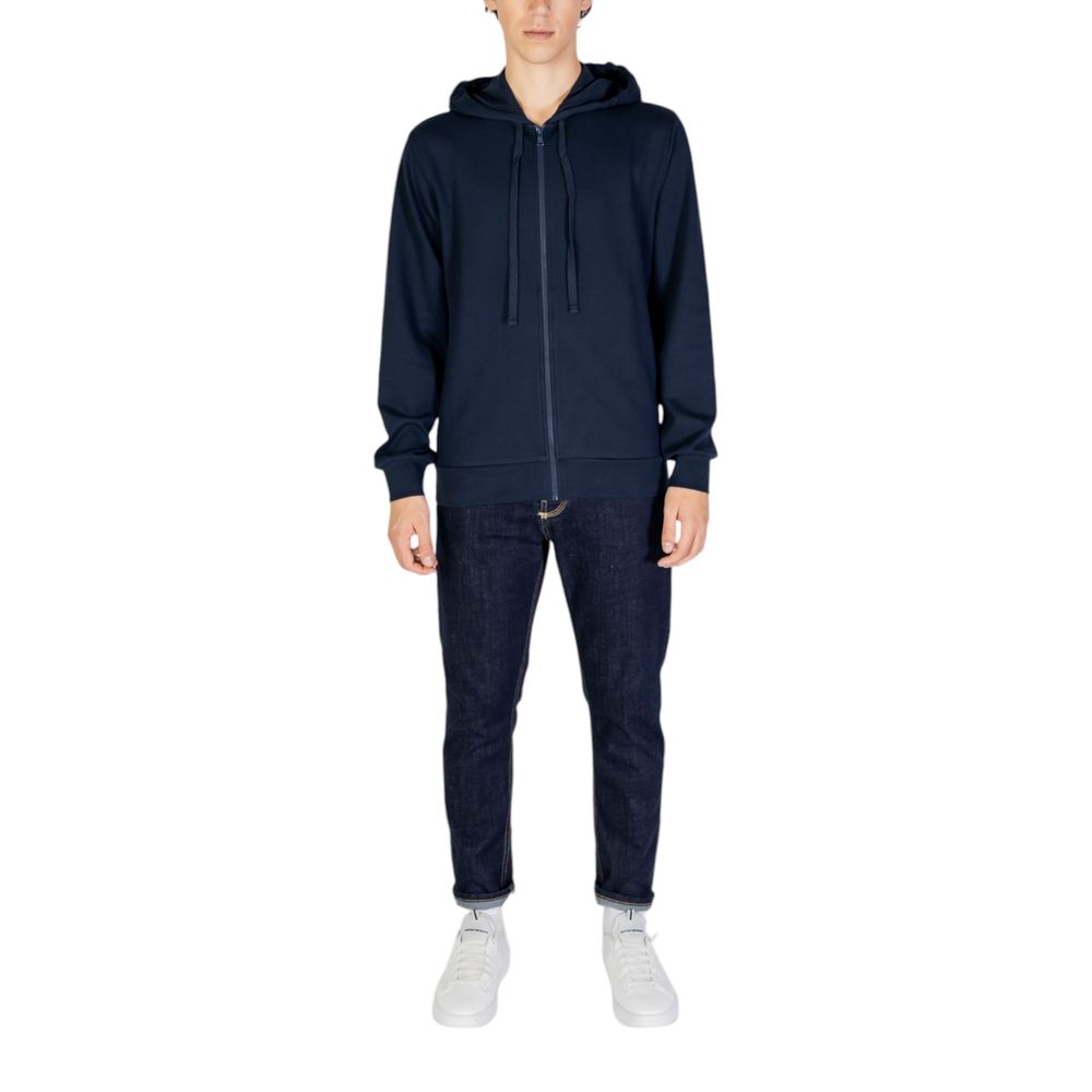 Blue Polyester Hoodie