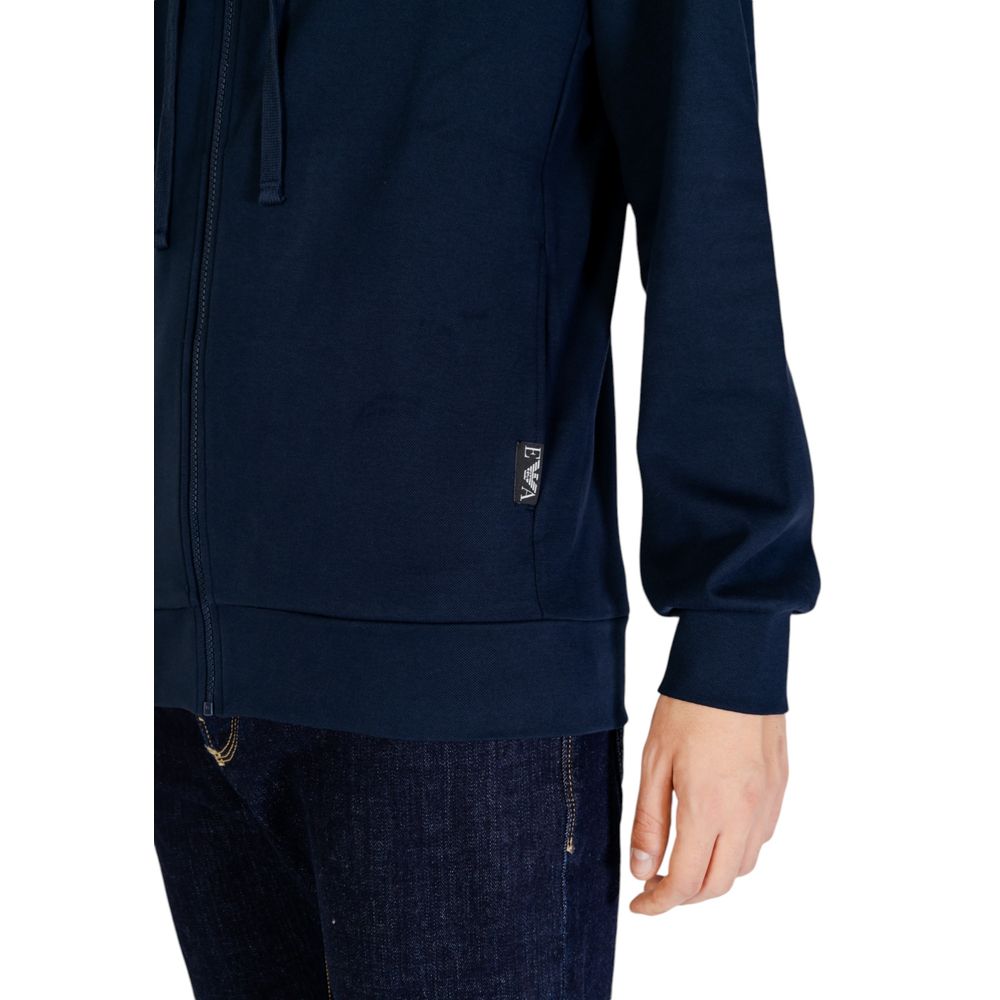 Blue Polyester Hoodie