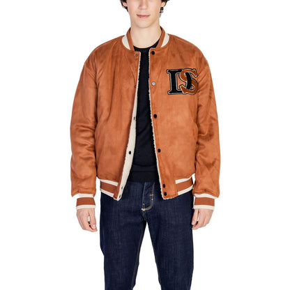 Brown Polyester Bomber