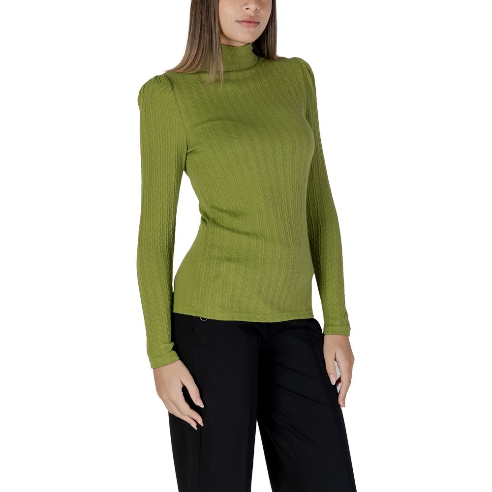 Green Polyester Long Sleeve T-Shirt