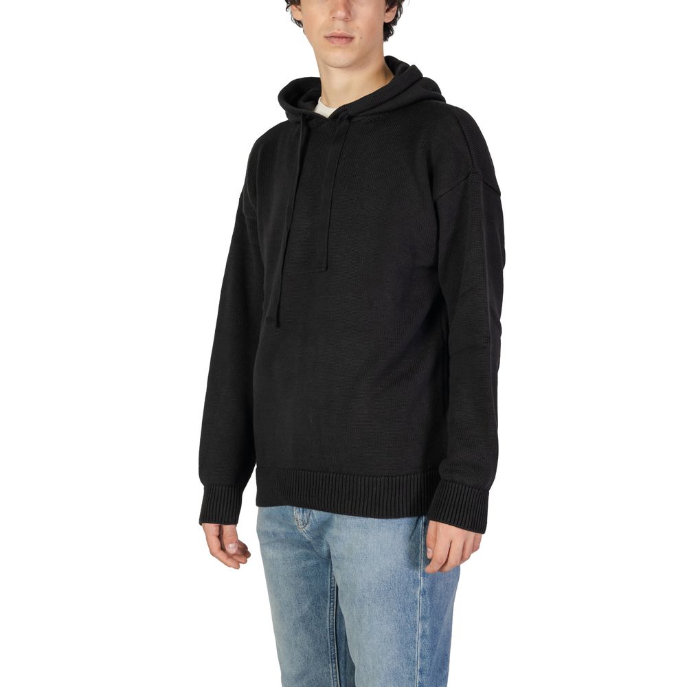 Black Cotton Sweatshirt